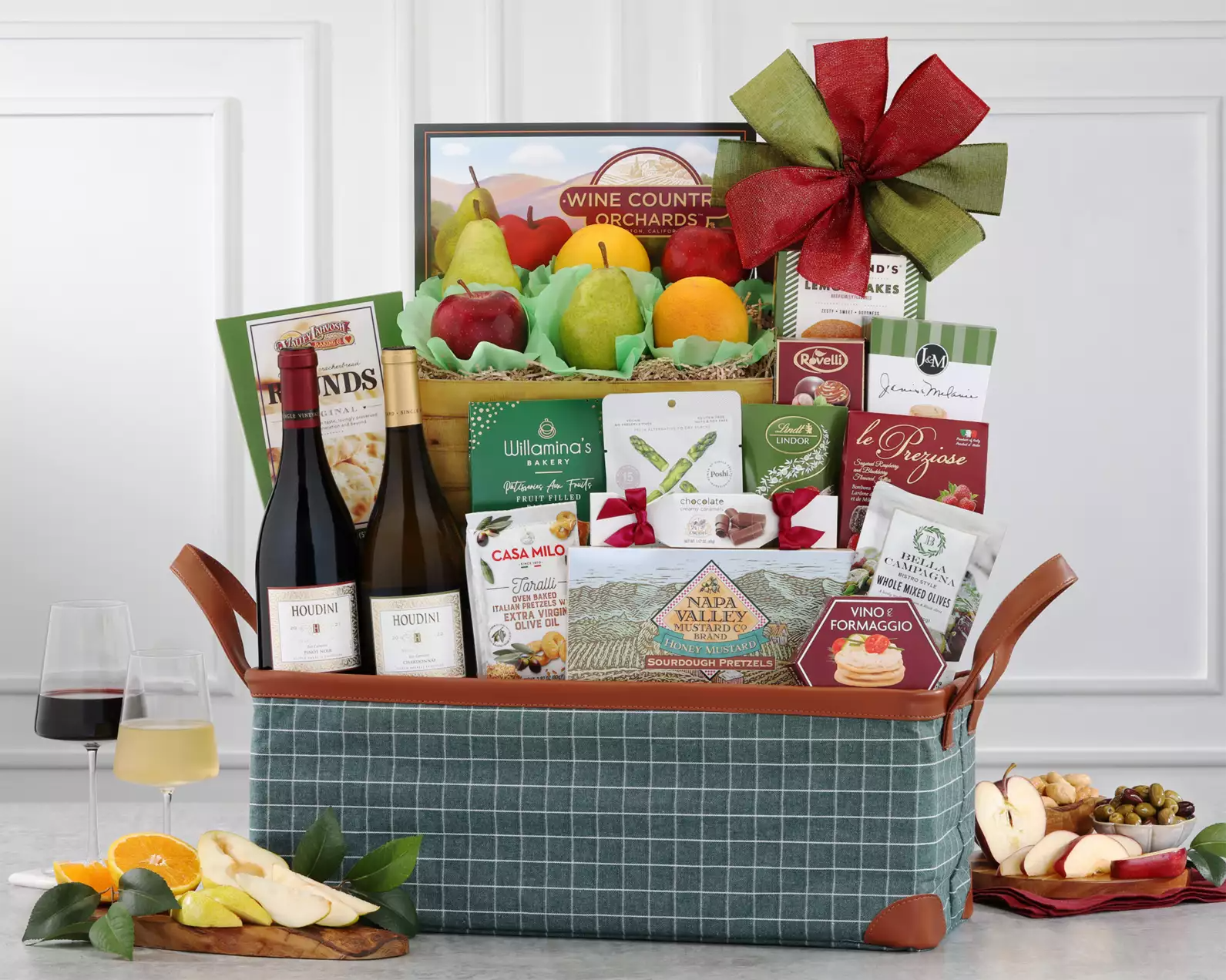 Napa Valley Fruit and Wine Collection Gift Basket