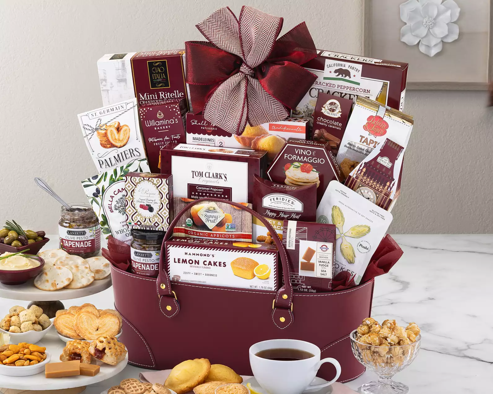 Prestige Maroon Gourmet Gift Basket