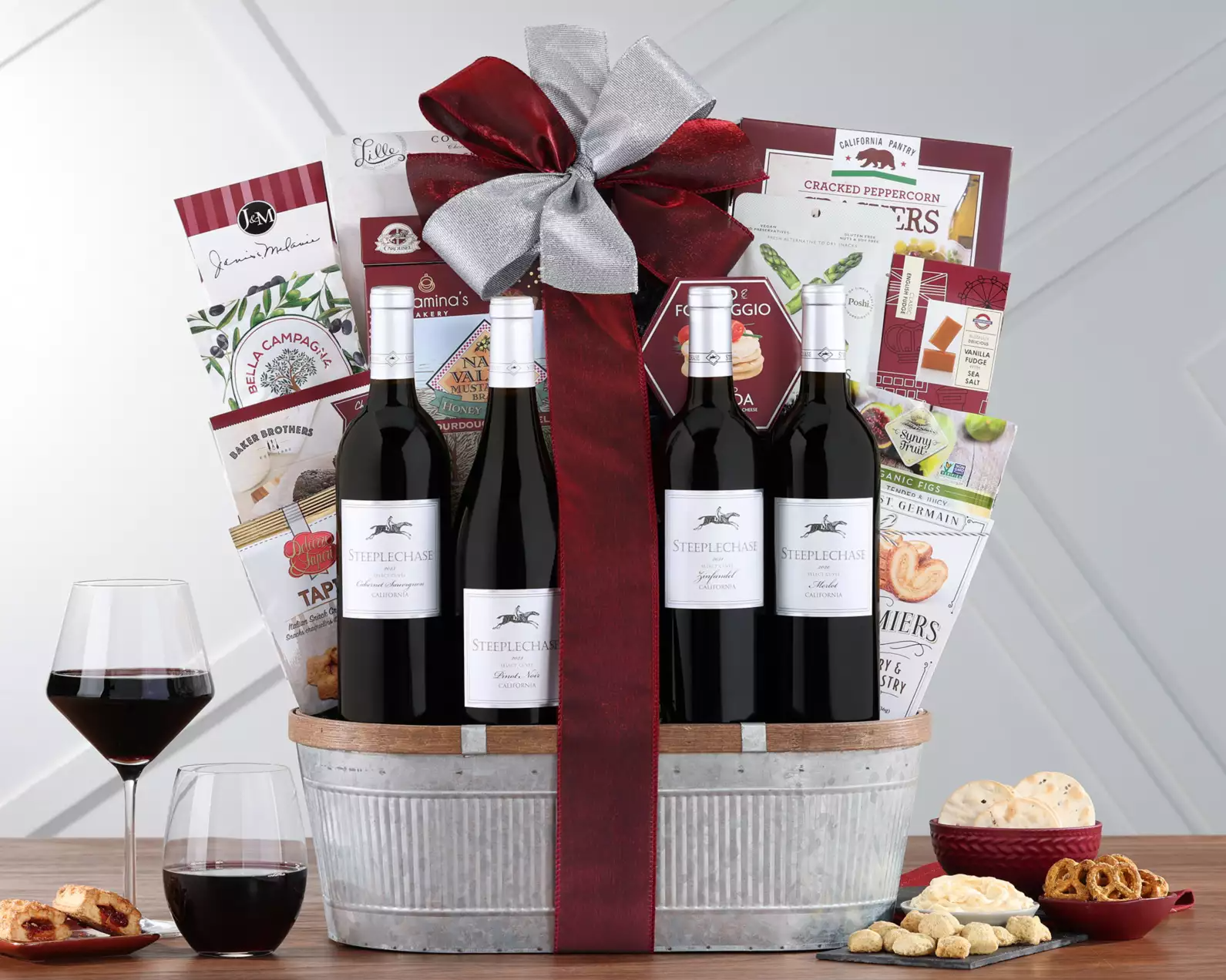 Steeplechase Grand Four Wine Gift Basket
