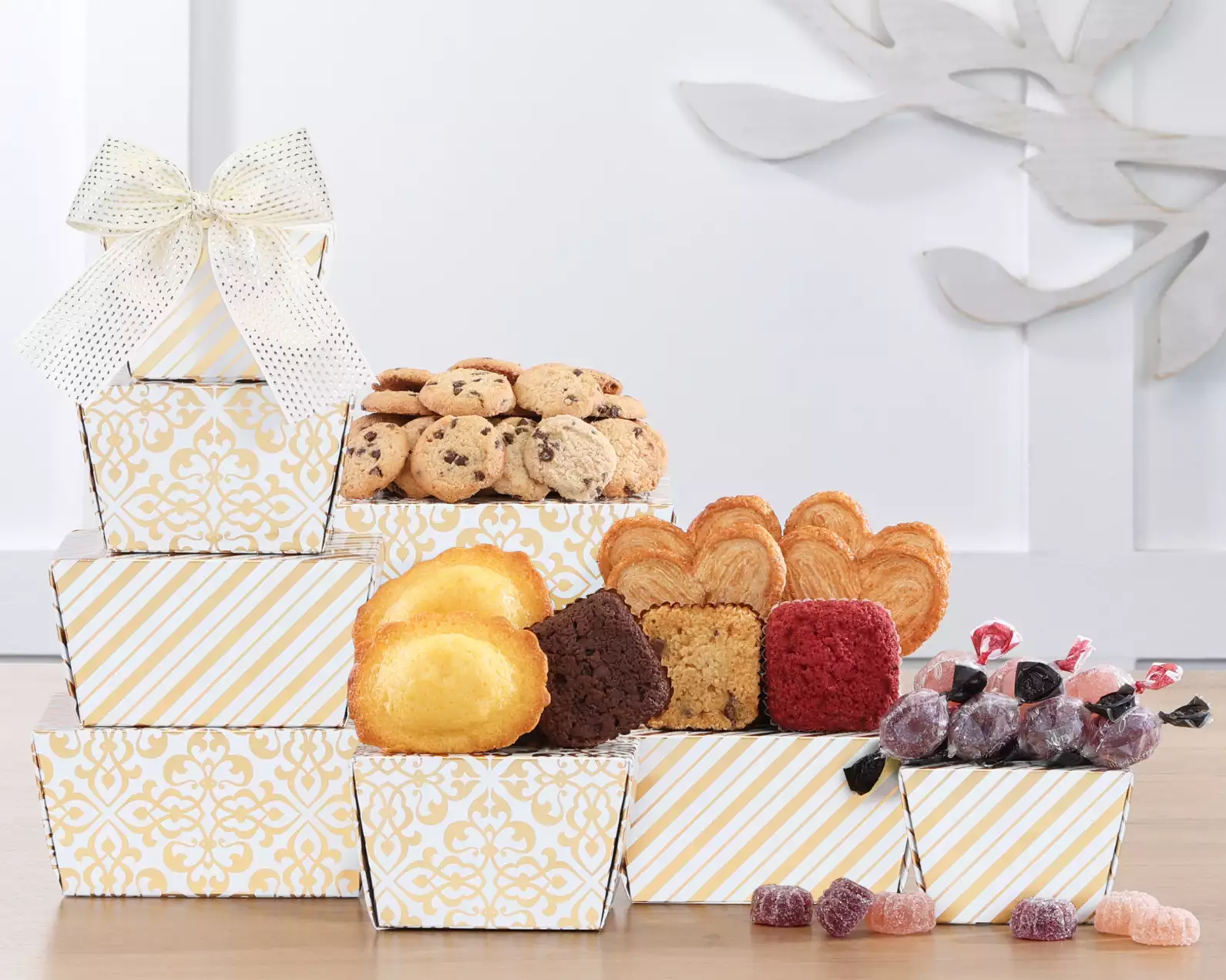 Gift Tower of Cake, Brownies & Sweets