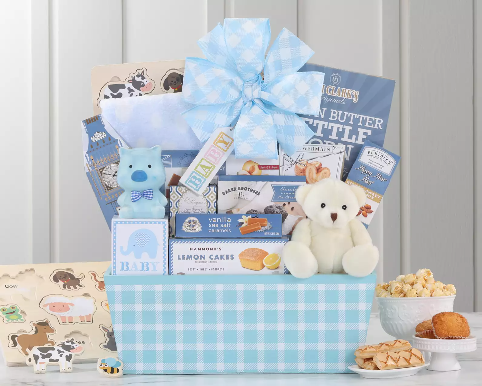 Supreme Baby Blue Newborn Gift Basket