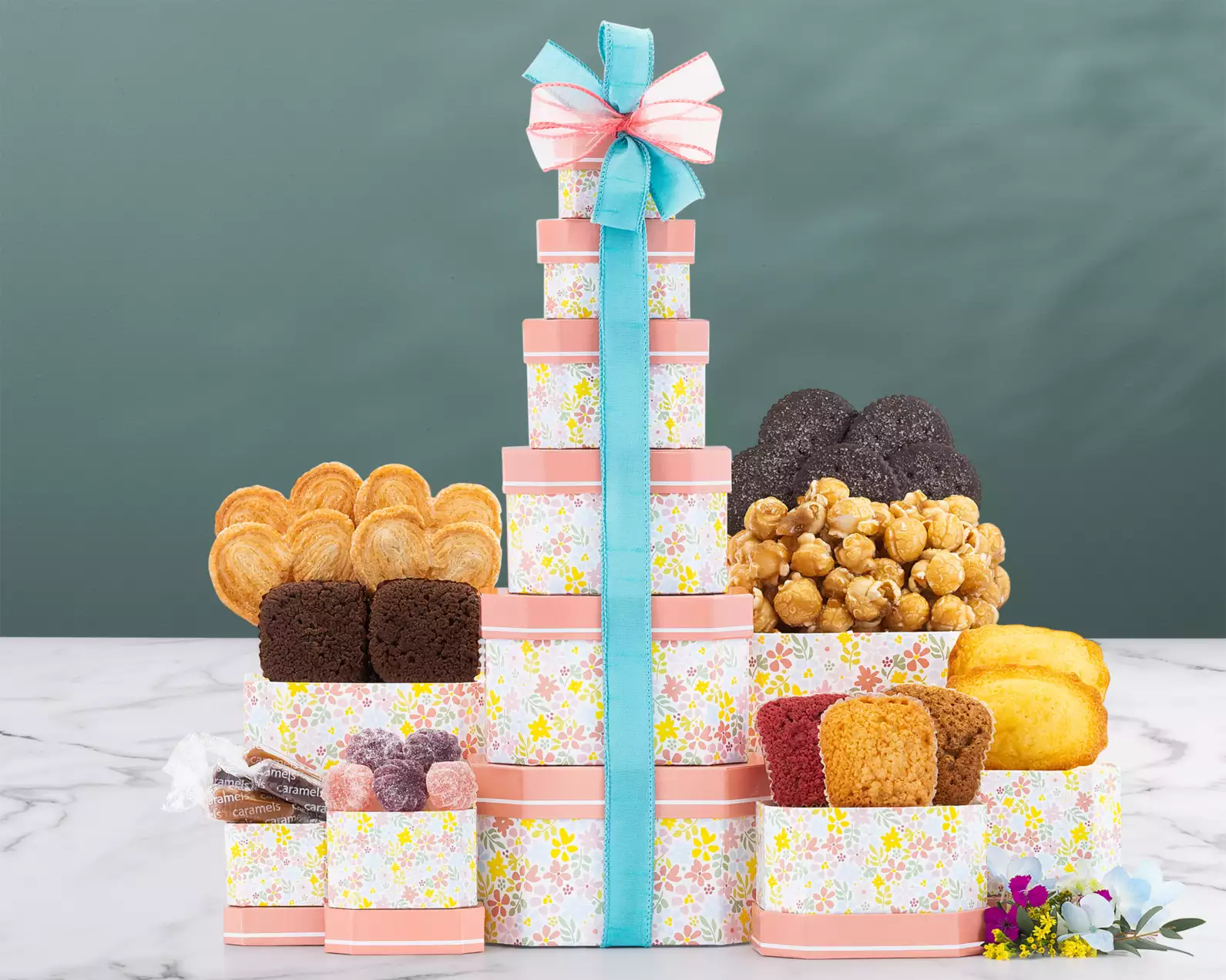 Vibrant Gift Tower of Sweets