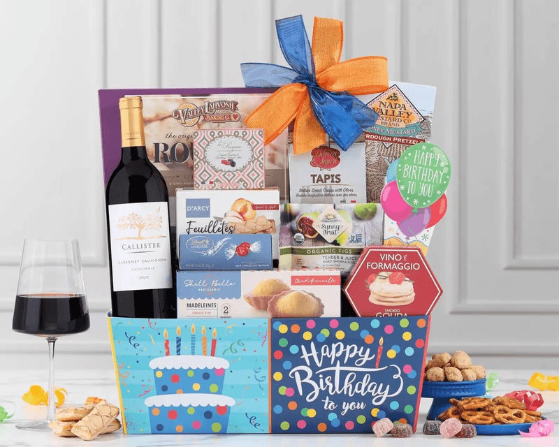 Cabernet Birthday Gourmet Gift Basket - California Baskets