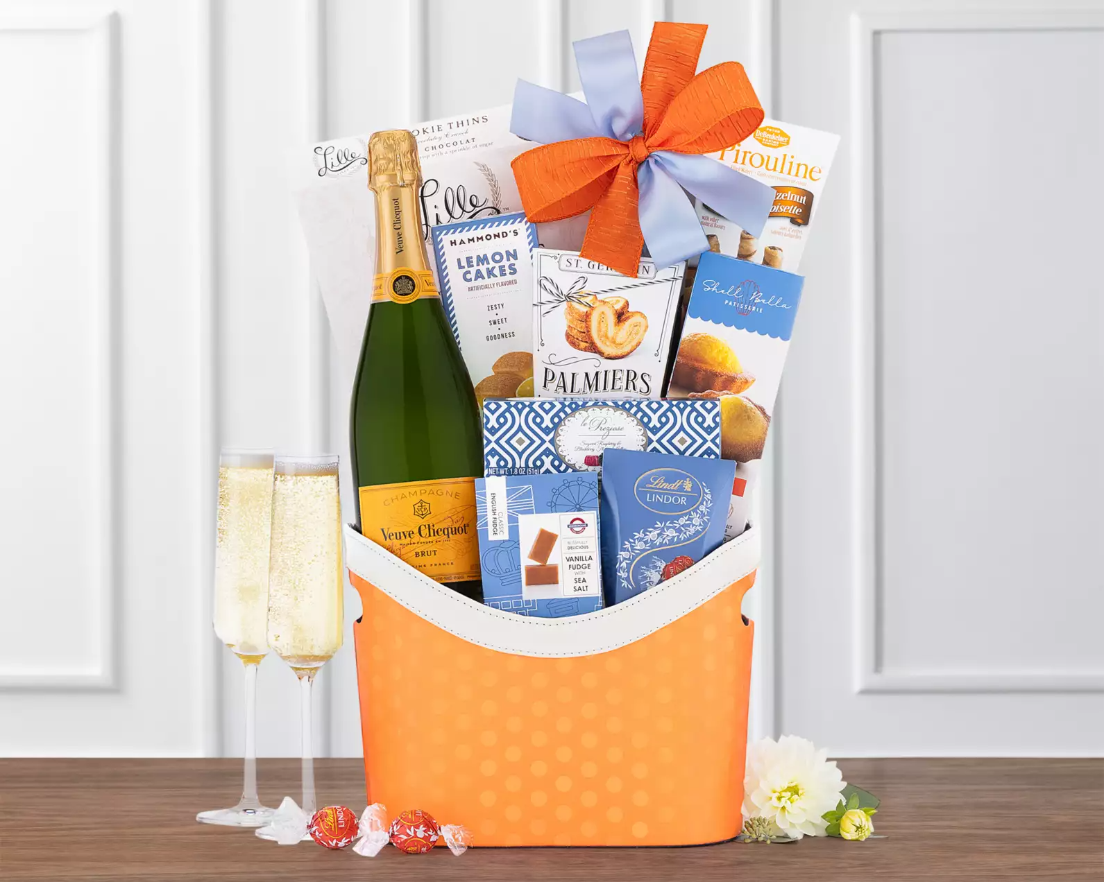 Yellow Label Veuve Clicquot Champagne Gift Basket