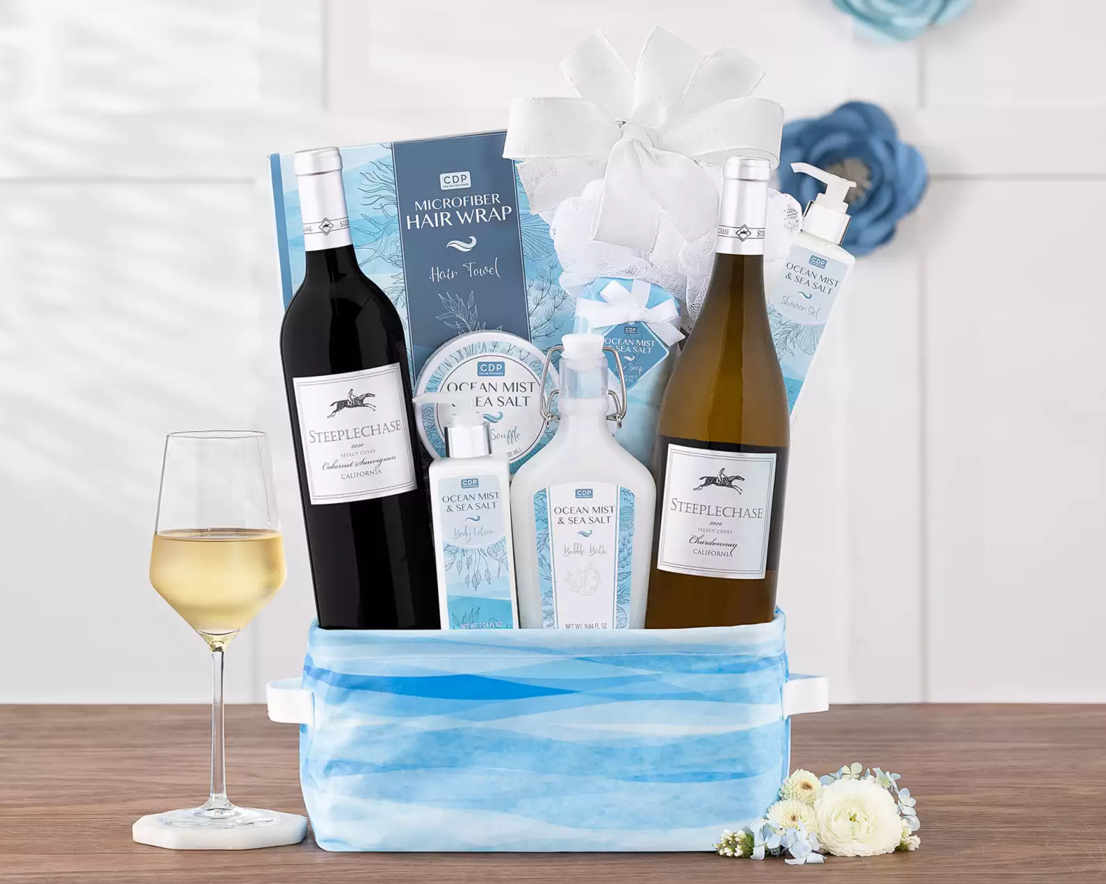 Red & White Wine Spa Relaxation Gift Basket