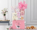 Baby Pink Plush Gift Basket